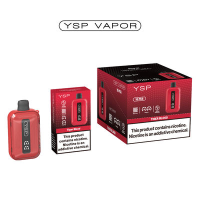 500mAh 15ml 10000 Puff Vape Tipo C caja de vapeo de recarga con pantalla