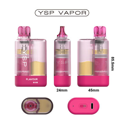 Vape desechable con bobina de malla, 650mAh de larga duración, zumo de electrónica visible, con bloqueo infantil y flujo de aire ajustable