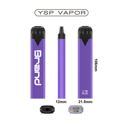 600puffs Dispositivo compatible con el vapor de vapor TPD Dispositivo de vaina desechable Flujo de aire regulable